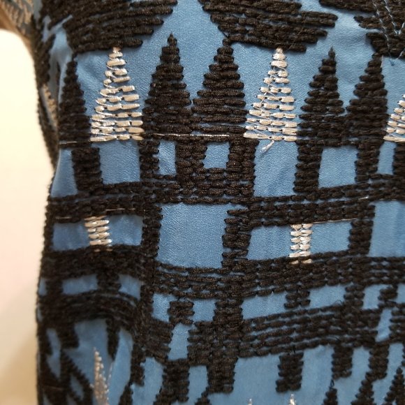 Dolan top XS Lamai southwest tribal Aztec embroidered boho stretch Anthropologie - Picture 7 of 13